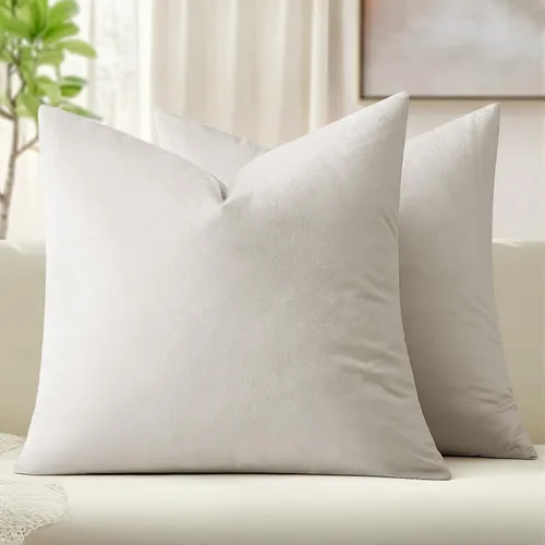 Vista 29 de MIULEE Paquete de 2 fundas de almohada de terciopelo decorativas rectangulares lumbares, fundas de cojín suaves sólidas para sofá, sofá, dormitorio
