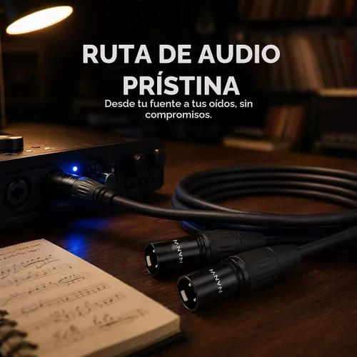 Vista 2 de NANYI Cable de micrófono XLR macho a macho, cable de conexión de 3 pines
