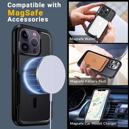 Vista 3 de Funda de teléfono personalizada para iPhone 17 Air 16 15 14 13 Pro Max Plus 12 11 con MagSafe funda magnética personalizada para teléfono celular