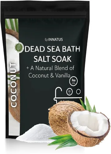 Vista 8 de Sal de baño calmante del Mar Muerto en remojo con 21 minerales, relajante, desintoxicante y nutritivo para la piel, 14 onzas, infundida con aceites