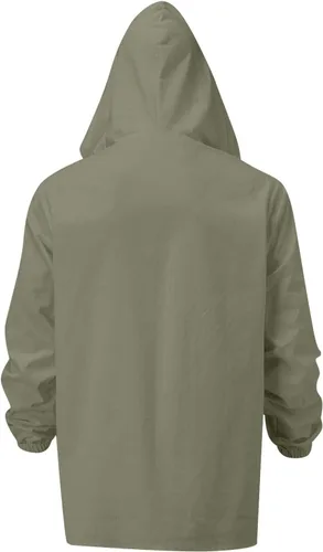 Vista 4 de Sudaderas con capucha de algodón y lino para hombre, manga larga, cuello en V, con botones, con capucha, protección solar, ligera, para la playa