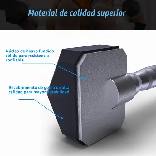 Vista 4 de Balelinko Rubber Grip Encased Dumbbell Cast Iron Weight with Anti-Slip Handle Dumbbell -Strength Training Equipment - Home Gym Accessories - Full