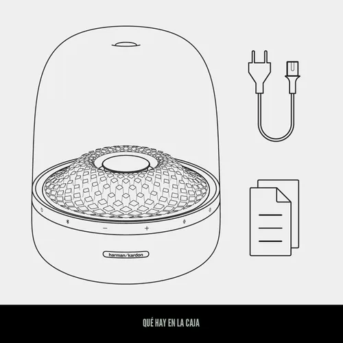 Vista 7 de Harman Kardon Aura Studio 4 - Altavoz Bluetooth para el hogar - Rendimiento de sonido superior - 5 temas de iluminación con efecto diamante