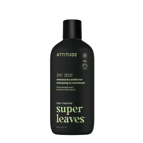 Vista 17 de ATTITUDE Champú y acondicionador 2 en 1 para hombres, voluminizador para cabello fino, con romero y proteína de arroz, 97% ingredientes de origen