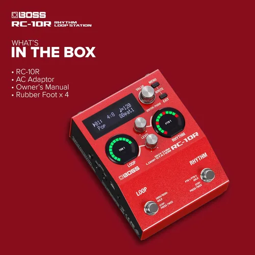 Vista 6 de BOSS RC-10R Rhythm Loop Station Bucle basado en canciones y ritmos dinámicos en un espacio pequeño 280 estilos preestablecidos 16 kits