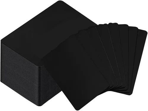Vista 9 de 100 tarjetas de visita de metal en blanco, tarjetas de visita de aluminio en blanco, tarjetas de presentación en blanco para casa, oficina, cliente