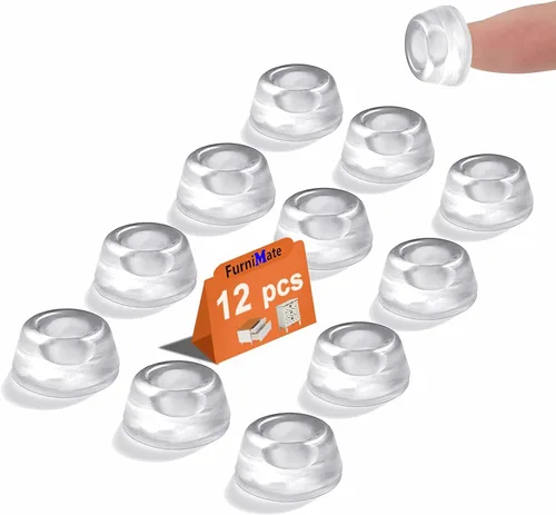 Vista 7 de Tope de goma para pomo de puerta, parachoques de perilla de puerta para pared, 18 topes de puerta pequeños y 20 almohadillas para parachoques, topes