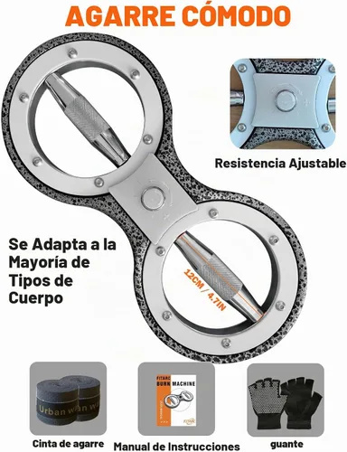 Vista 6 de Fitarc Máquina de quemadura rotadora de 6/12/15 libras, rotador de quemaduras giratorias, entrenador de fuerza de agarre, equipo de entrenamiento