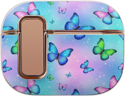 Vista 21 de Full Protective Cover Compatible with Airpods Pro 2 Wireless Charging Case for Women with Lock, Purple Galaxy Dragon, Safe and Shockproof