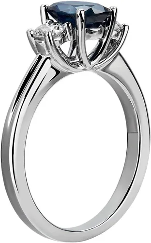 Vista 2 de Choose Your Color - Anillo de plata de ley 925 con 3 piedras, hermoso diseño único, joyería de piedras preciosas sueltas para mujeres, regalos