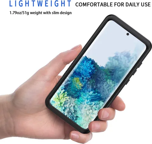 Vista 2 de Lanhiem Funda para Samsung Galaxy S20 (No para Plus o Ultra), IP68 Impermeable a Prueba de Polvo con Protector de Pantalla Integrado, Funda
