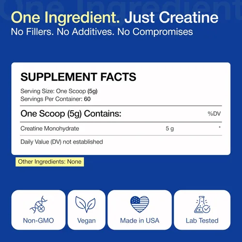 Vista 2 de Monohidrato de creatina pura en polvo de 10.58 oz – Suplementos micronizados 0.18 oz para apoyar el crecimiento muscular y la salud Creatina sin