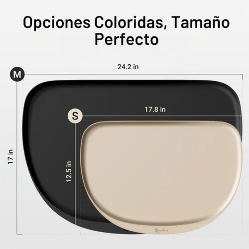 Vista 10 de DownyPaws Tapetes de comida para gatos para pisos, impermeables, sin BPA, tapete de silicona para comida de mascotas, tapete antideslizante