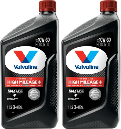 Vista 18 de Valvoline - Aceite de alto millaje 150 K con MaxLife Plus Technology, SAE 5W-20, 1 cuarto de galón