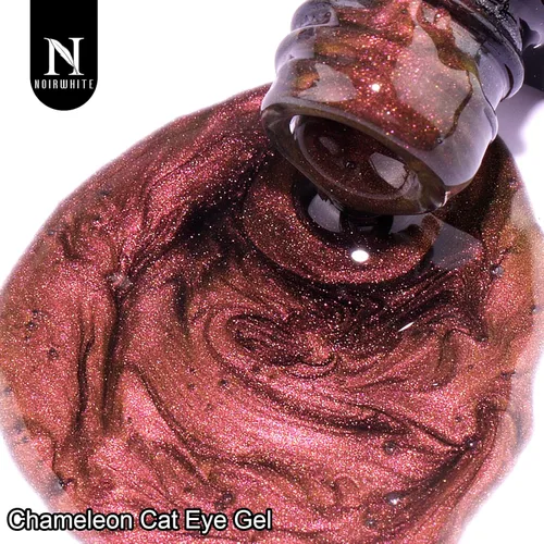 Vista 2 de Kit de esmalte de uñas de gel, 12 colores brillantes con purpurina 9D camaleón ojo de gato, juego de esmalte de uñas de gel con base de luz