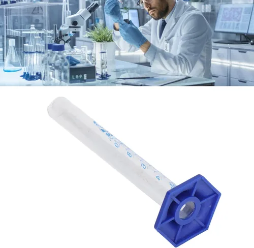 Vista 4 de Cilindro de medición de 0.3 fl oz, juego de cilindros graduados de vidrio, utensilios de experimento de laboratorio, base hexagonal para laboratorio