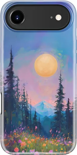 Vista 99 de Funda para iPhone 12 Mini, compatible con carga inalámbrica, protección de doble capa con elegante diseño de flores silvestres, silicona suave +