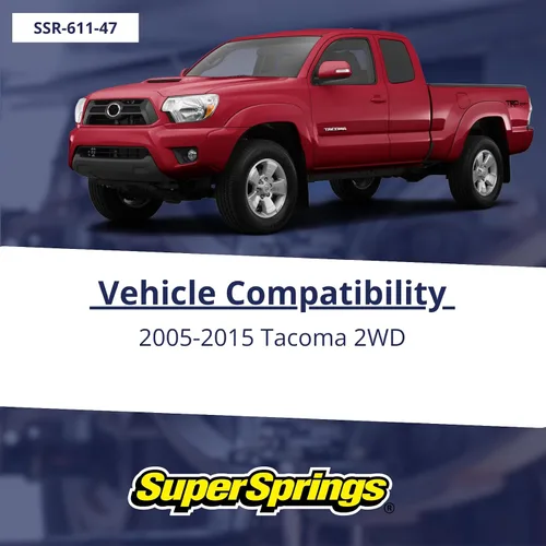 Vista 2 de SSR-611-40 SumoSprings Trasero para Toyota Tacoma, plata, 500 lbs.