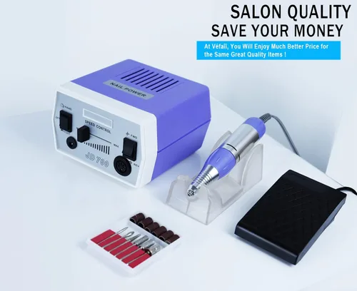Vista 5 de JD700 - Taladro de uñas eléctrico mejorado, brocas de uñas para uñas acrílicas, herramientas profesionales de manicura y pedicura de 30000 RPM