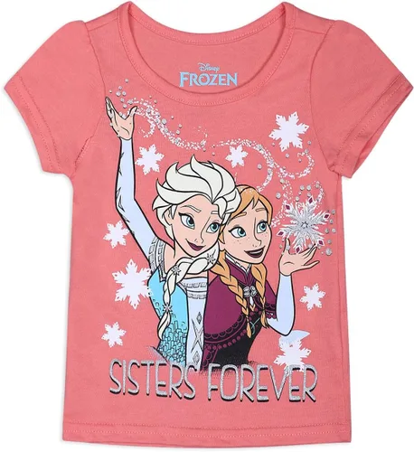 Vista 6 de Disney Frozen Girls Elsa and Anna 3 Pack T-Shirts for Toddler and Little Kids
