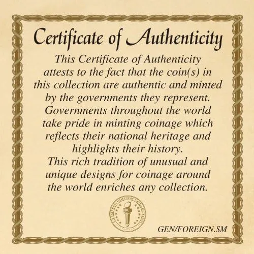 Vista 7 de American Coin Treasures Collar italiano con colgante de moneda de 20 liras Colgante italiano de 20 liras en tono dorado con piedras redondas