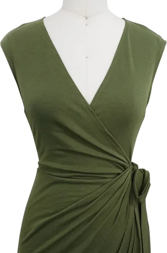 Vista 4 de Berydress Vestido cruzado de color negro sintético con cuello en V para mujer