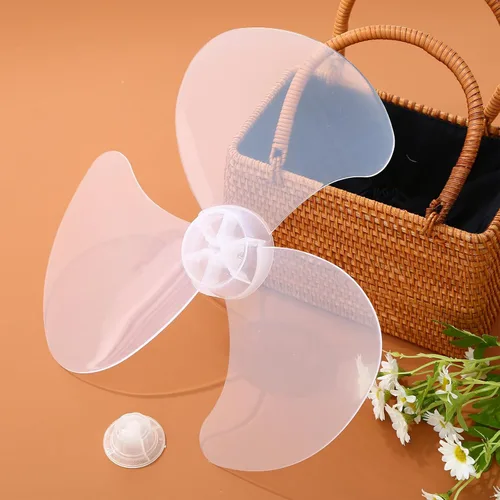 Vista 2 de Alvivi Ventilador universal de plástico de 3 hojas con cubierta de tuerca, parte de repuesto de ventilador de pedestal de pie duradero