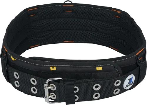 Vista 6 de Zeluga 20-263 Pequeño a Grande Perfil Delgado Python Heavy Duty Cinturón Utilidad Grueso, Negro