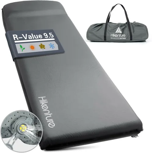 Vista 8 de Hikenture Colchoneta de dormir autoinflable para campamento, almohadilla de campamento ultra gruesa de 3 pulgadas con almohada, colchón