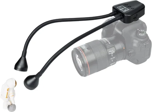 Vista 10 de JJC Luz de brazo macro LED portátil de 10 pulgadas, CRI 95+ 5600K, 5 niveles ajustables, luces de relleno flexibles, USB-C, blanca