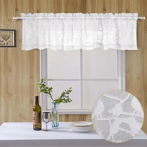 Vista 33 de OVZME Anji Clip Voile Sheer Tiers RD 2X30X36 Negro