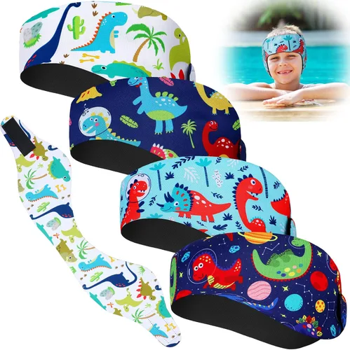 Vista 10 de 4 diademas de natación para natación, banda ajustable para la oreja para mantener el agua fuera, protección para los oídos para niños y adultos