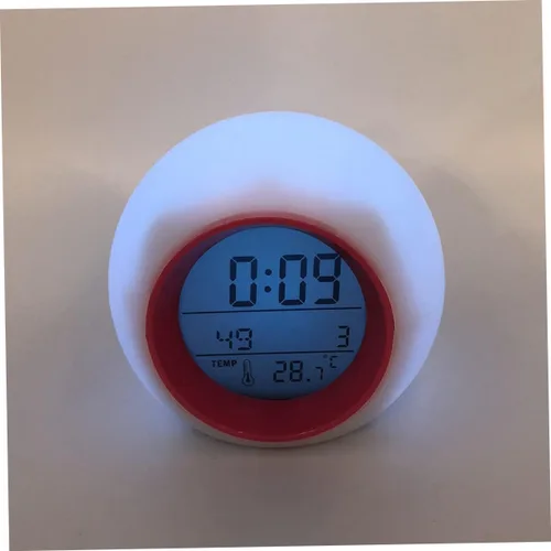Vista 3 de DECHOUS Reloj de viaje para cama, agitador, despertador, escotilla, silencioso, pequeño, reloj despertador de viaje, calendario perpetuo, reloj