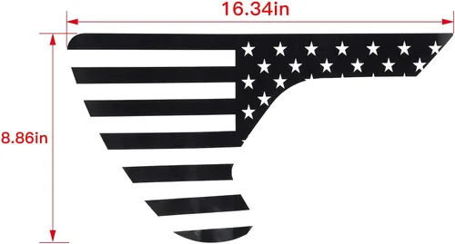 Vista 6 de JeCar Calcomanías de Vinilo de Ventilación de Guardabarros Lateral con Bandera Americana Precortadas Pegatinas de Bandera de EE.UU. Compatibles