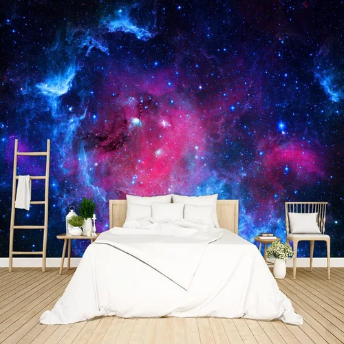 Vista 8 de Hermoso papel pintado de naturaleza verde con bosque grande, árbol gigante, paisajes de la jungla, murales de escenas de dormitorio, decoración