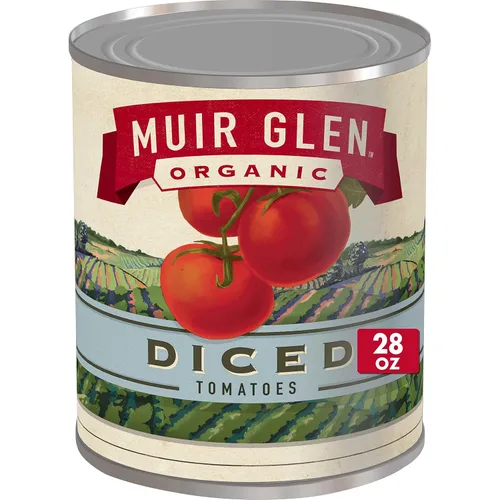 Vista 2 de Muir Glen Tomates orgánicos en cubitos - 28 oz