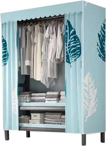 Vista 9 de large closets Large Closet Metal Frame Clothes Closet with Thick Cloth Cover Closet for Clothes Saves Space Portable Wardrobe Closet Space-saving
