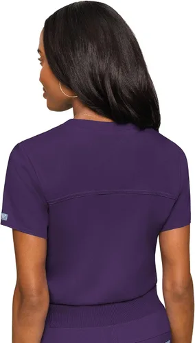 Vista 2 de Med Couture Touch - Camiseta médica con bolsillo en el pecho para mujer