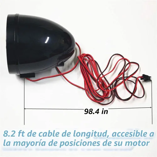 Vista 2 de XYC UTV, ATV, motor Bluetooth antirrobo, control remoto de 3 pulgadas, impermeable, altavoz inalámbrico Bluetooth de 7/8-1 pulgadas, montaje en Rojo