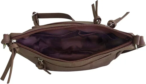 Vista 5 de Bolso de cuero de las mujeres con muchos bolsillos
