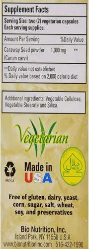 Vista 2 de Bio Nutrition Tapas veganas de semillas de alcaravea, 60