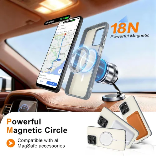 Vista 88 de Jshru Funda para Samsung Galaxy S26 Plus/Galaxy S25 Plus: para Galaxy S24 Plus [compatible con Magsafe] [2 protectores de pantalla HD] cubierta