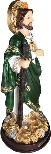 Vista 3 de San Judas Tadeo - Figura religiosa de San Judas Tadeo de 9 pulgadas, material de resina