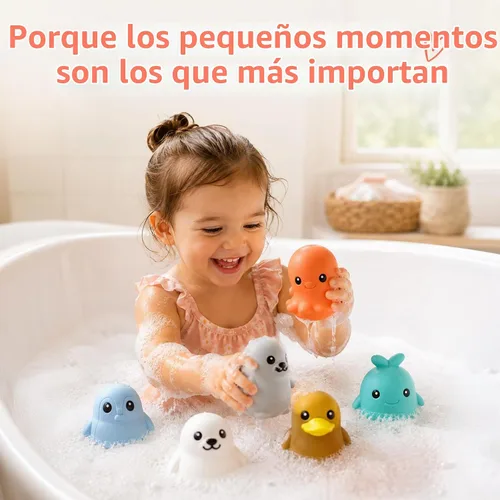 Vista 2 de Juguetes de baño de silicona, juguetes de baño para chorros