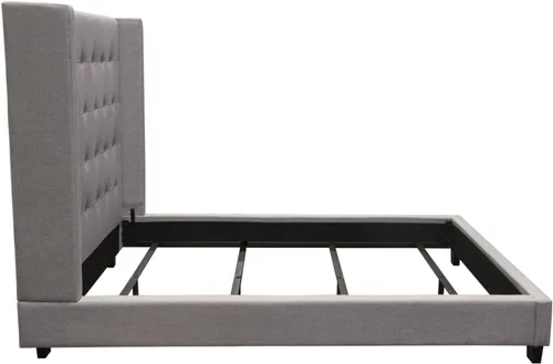 Vista 5 de Diamond Sofa Cama con alas copetudas en gris claro (Eastern King: 93 pulgadas de largo x 84 pulgadas de ancho x 60 pulgadas de alto)