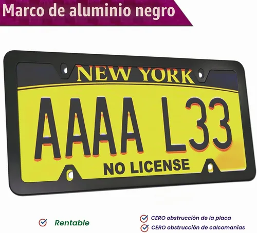 Vista 3 de ZXFOOG Kit de montaje de matrícula delantera, soporte para placa de Marco de aluminio negro