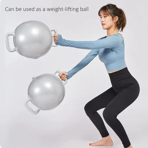 Vista 4 de Campana de hervidor de agua con peso ajustable, pelota de fitness de PVC, gimnasio en casa, equipo de yoga para hombres y mujeres