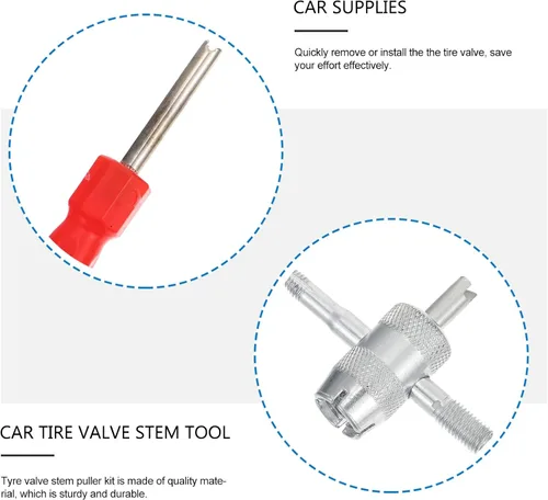 Vista 6 de 54pcs Tire Valve Stem Removal and Installation Tool Kit with Valve Tools for Car Tire Maintenance and Auto Repair Supplies