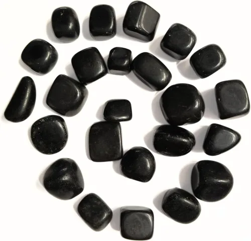 Vista 3 de Piedra pulida de obsidiana negra azabache, 3.53 onzas, atractiva, auténtica, aproximadamente 75 a 1 pulgada