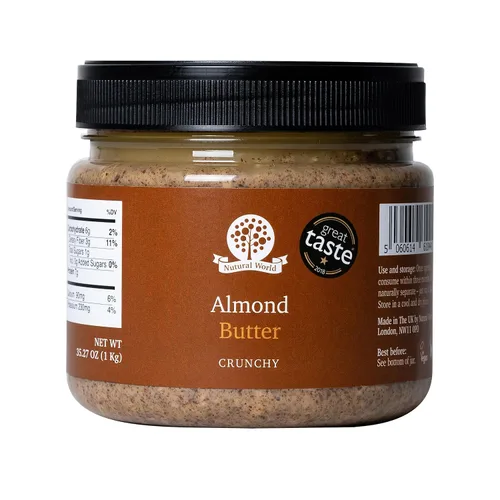 Vista 8 de Nutural World - Mantequilla de nuez de almendras crujientes 6 onzas (6.00 oz) Ganadora del premio Great Taste - 100% puro de un solo ingrediente